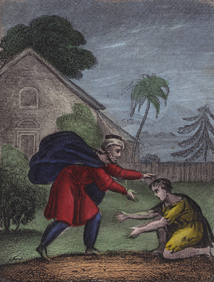 Illustration for Scripture History for the Improvement of Youth, c.1850 (coloured engraving)