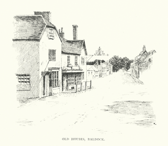 Old Houses, Baldock (litho)