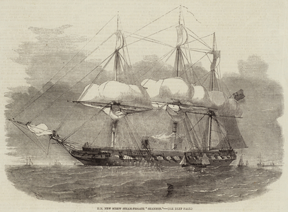 HM New Screw Steam-Frigate "Shannon" (engraving)