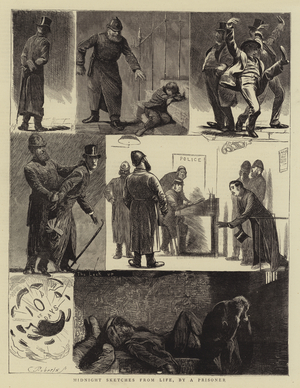 Midnight Sketches from Life, by a Prisoner (engraving)
