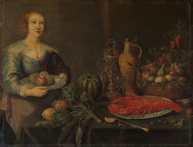 Servant by a Larder Table, c.1635-1645 (oil on copper)