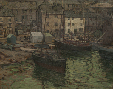 Evening Along Shore, St. Ives (oil on canvas)