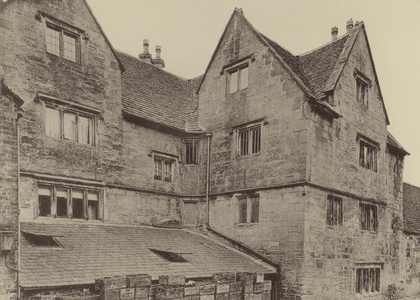 Back of an Inn, near Stroud, Glos (b/w photo)