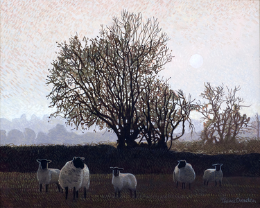 Late Afternoon Walk (oil on canvas)