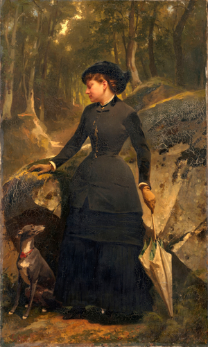 Marie Giraud, daughter of painter Charles Giraud, niece of Eugène Giraud, in 1881 (oil)