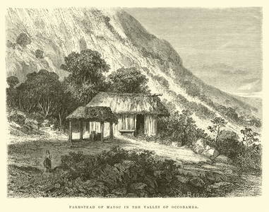Farmstead of Mayoc in the Valley of Occobamba (engraving)