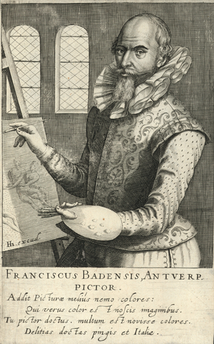 Frans Badens, painter of Antwerp (engraving)