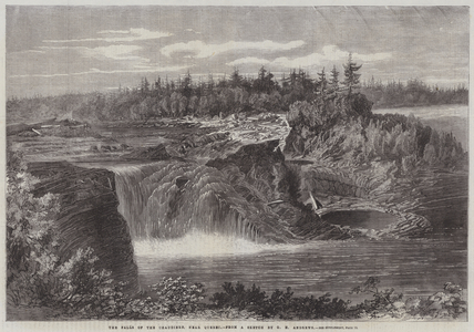 The Falls of the Chaudiere, near Quebec (engraving)