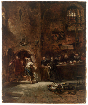 Inquisition Scene, 19th century (oil on canvas)