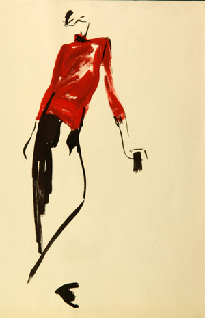 Soviet Fashion Design, 1970 (w/c on paper)