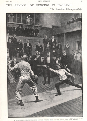 Fencing Magazine Plate, UK, 1900s
