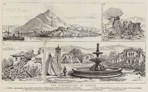 The Earthquake in Greece (engraving)