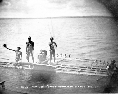Natives in canoe
