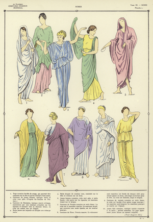 Costume Feminin Mondial (colour litho)