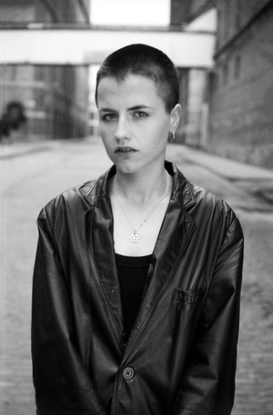 Dolores O'Riordan and the Cranberries, Dublin, Guinness brewery 1993 (b/w photo)