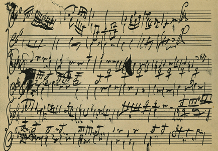 Mozart score written when 8 years old