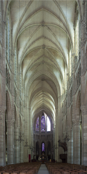 Cathedral (Basilique-cathédrale Saint-Gervais-et-Saint-Protais). Interior. The nave. 13th century.