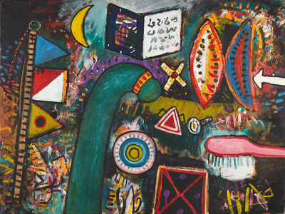 Opus 0.743 - Toothbrush No.6 (oil on canvas)