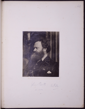 Portrait of John Brett, c.1900 (b/w photo)