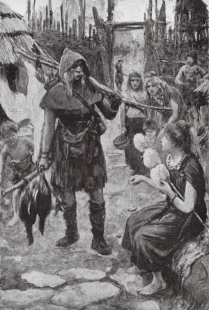 Village of the ancient Britons (litho)