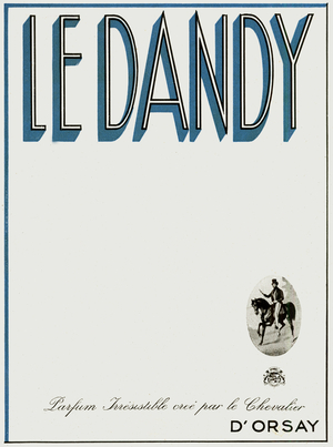 Advertisement for perfume Le Dandy by chevalier d'Orsay, april 1943