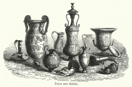 Ancient Greek pottery (engraving)