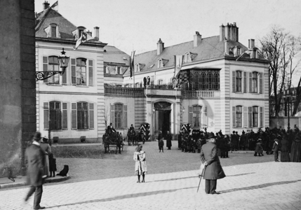 Crown Prince Wilhelm in Metz (b/w photo)