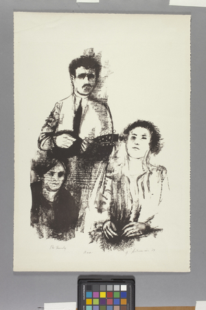 The Family (lithograph on off-white german copperplate paper)