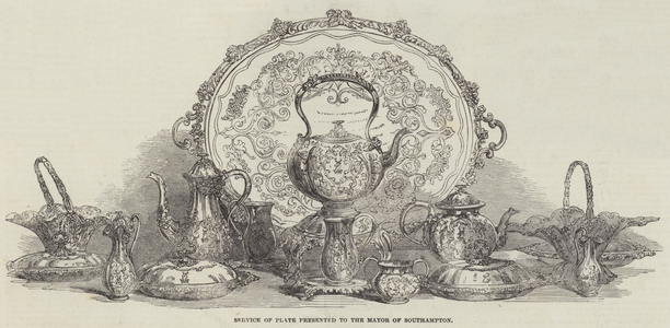 Service of Plate presented to the Mayor of Southampton (engraving)