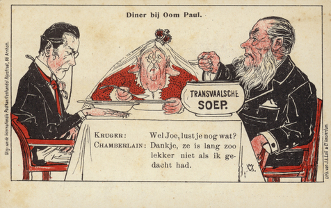 Dinner at Oom Paul's (colour litho)