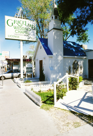 Nevada, Las Vegas.  Graceland Wedding Chapel