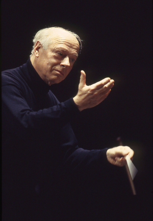 Bernard Haitink - portrait of the Dutch conductor, conducting in 2001. b. 4 March 1929.