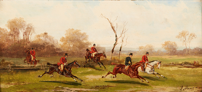The Hunt Begins (oil on board)