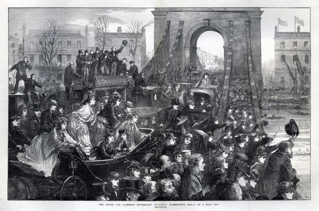 Oxford and Cambridge boats races NLI Magazine Plate, UK, 1870s
