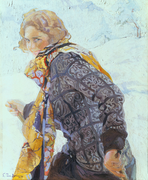 Woman in Snow, 1929 (oil on canvas)