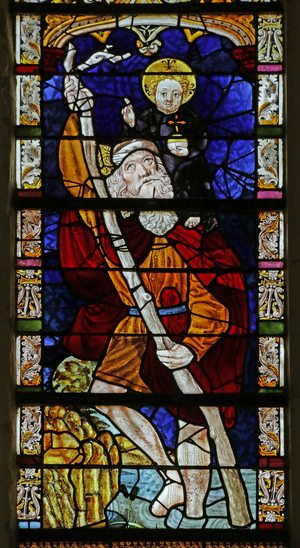 Window depicting Saint Christopher (stained glass)