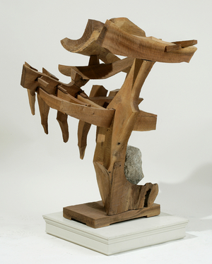 Icicles, 1982 (walnut wood & fieldstone)