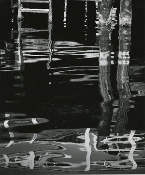 Dock and Water, Reflections, 1971 (silver gelatin print)