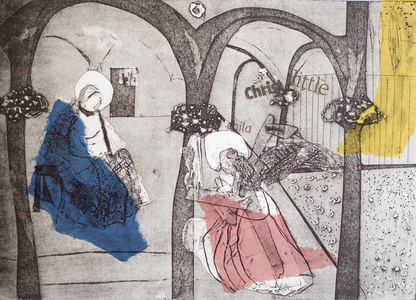 The Annunciation, 2014 (collagraph plate mono prints on chine colle paper)