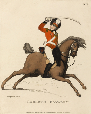 Lambeth Cavalry, c.1799 (colour litho)