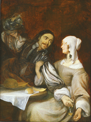 The Pressing Invitation to Drink, c.1648 (oil on panel)