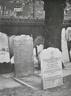 Sterne's Grave (b/w photo)
