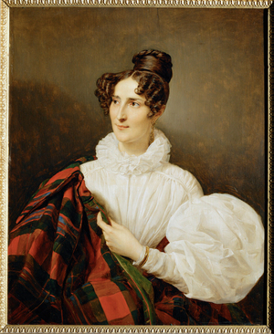 Lady in a white dress, 1833 (painting on wood)