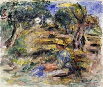 Woman in Blue, Seated; Femme en Bleu Assise,  (oil on canvas)
