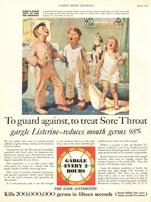 Listerine Magazine, advert, USA, 1930s