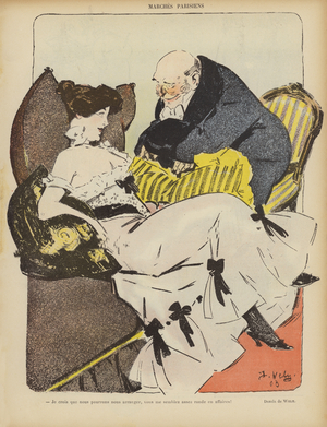 Illustration for Le Rire (colour litho)