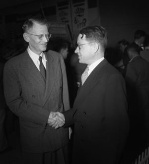 Oslo 19510206. The opening of the first technical fair in June 1951 in the Tennis …, 1951 (photo)