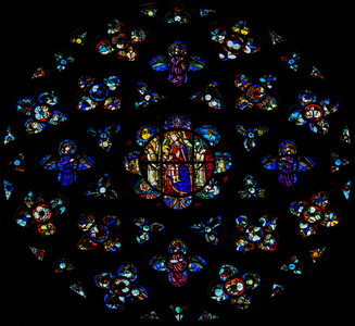 Central oculus with the Glorification of the Virgin Mary
cathedrale St Andre, Bordeaux, 2016 (photo)