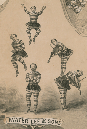Lavater Lee and Sons, acrobats (engraving)