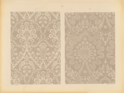 Page from Ornamente de Gewebe, 1874 – textile designs (colour litho)